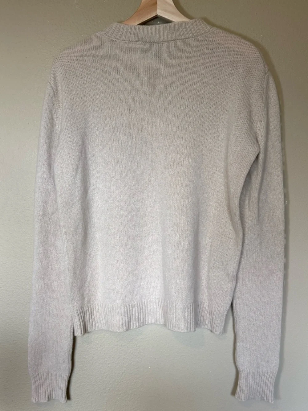 Reformation Cream Crewneck Boyfriend Cashmere Sweater Tan Size Small